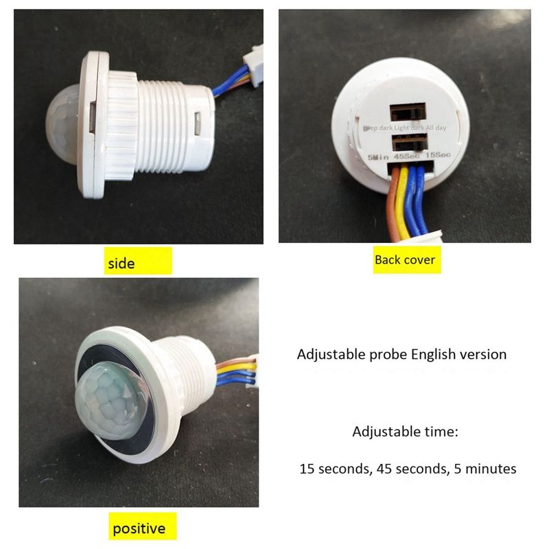 Mini dtecteur de mouvement infrarouge PIR, lumire LED auto... - 2
