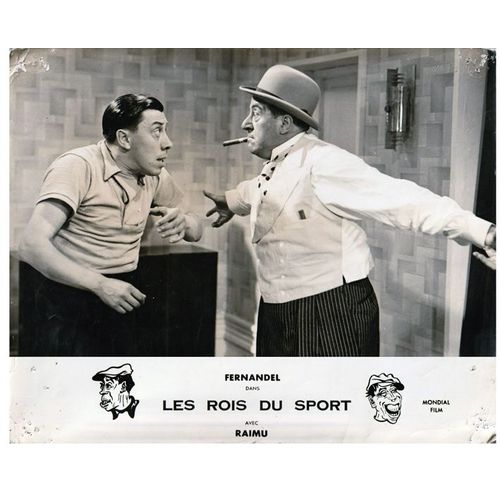Les Rois Du Sport - Photo D'exploitation Cinématographique Cartonnée - Format 24x30 Cm - De Pierre Colombier Avec Fernandel, Raimu, Jules Berry, Lisette Lanvin, Marcel Maupi - 1937 #