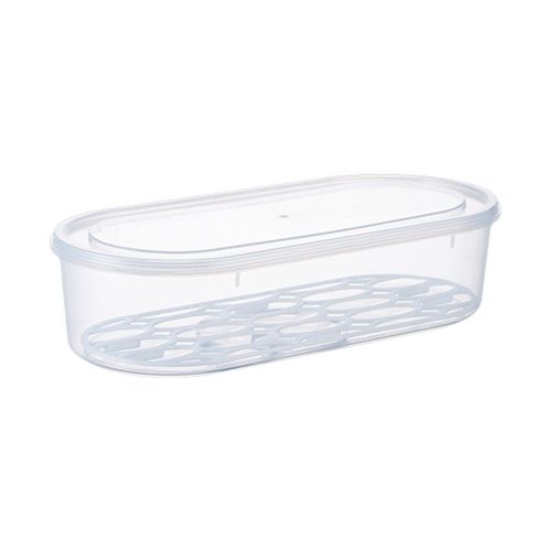 Réfrigérateur En Plastique Transparent Avec Couvercle, Boîte De Rangement Étanche, Congélateur Alimentaire Domestique Rectangulaire Pour La Conservation Des Aliments Frais