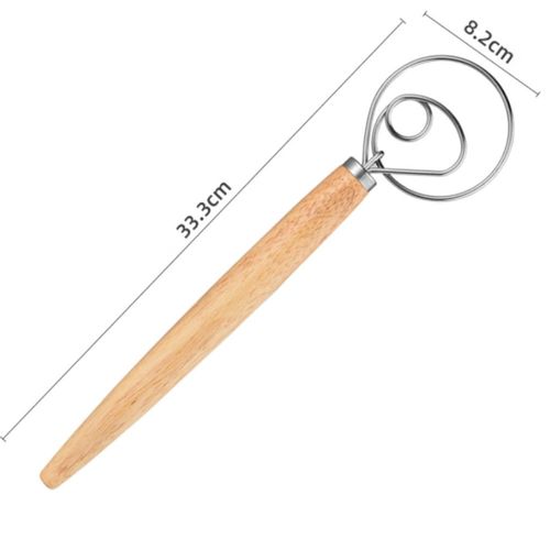 Jxdoss-Batteur À ?Ufs En Acier Inoxydable Avec Manche En Bois, Agitateur De Pâte, Fouet, Gadgets De Cuisson, Accessoires De Bricolage