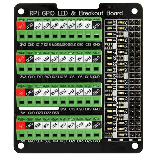 Bouchons de borniers pour Raspberry Pi A + 3A + B + 2B 3B 3B + 4B, LED d'état RPi GPIO