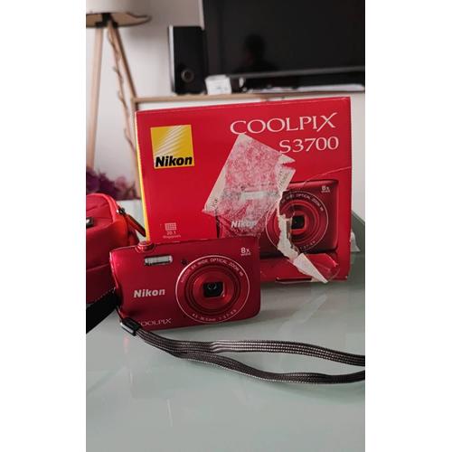 Nikon Coolpix S3700 Compact 20.1 mpix Rouge