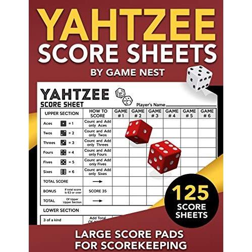 Yahtzee Score Sheets