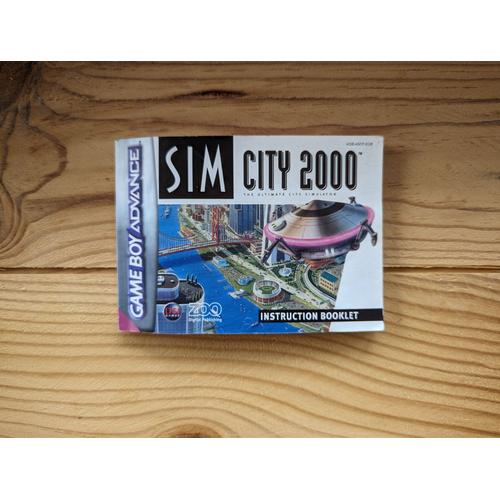 Mode D'emploi Sim City 2000 Gameboy Advance Nintendo