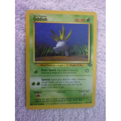 Carte Pokémon Oddish 58/64 Commune Carte Anglaise Jungle