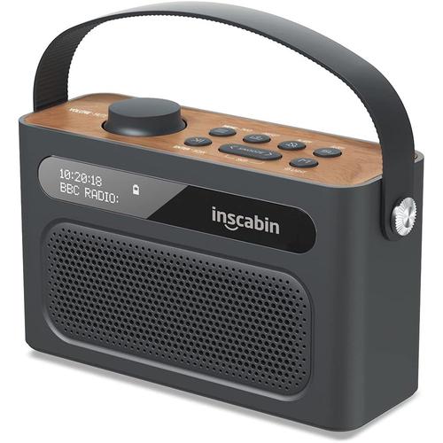 Inscabin M60 Radio numérique Portable Dab/Dab + FM/Haut-Parleur sans Fil Portable avec Bluetooth - Black