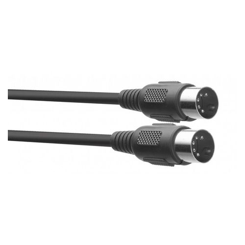 Stagg SMD2 E - Câble MIDI, DIN/DIN (m/m), 2 m, connecteurs en plastique