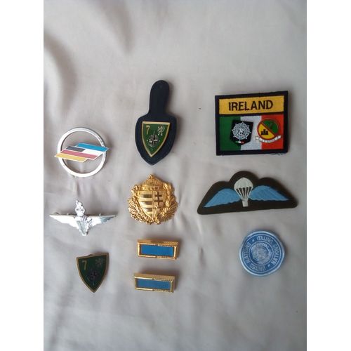 Ww2/Postwar Lot De 9 Insignes Patchs Nu Para Anglais Canada Irlande All France