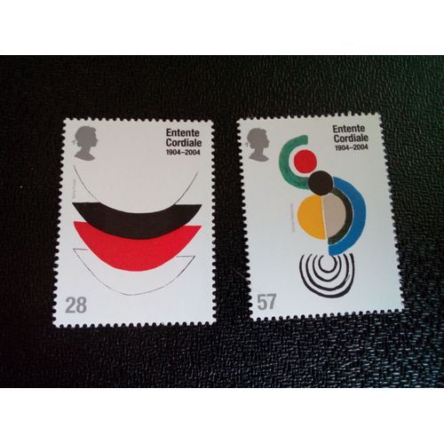 Timbre Royaume Unis Yt 2546 - 2547 Séries: Centenaire De L'entente Cordiale. Peintures Contemporaines 2004 ( 030804 )