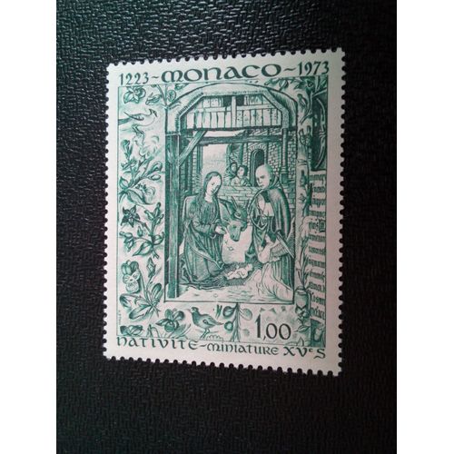Timbre Monaco Yt 937 La Naissance: Miniature (15e Siècle) 1973 ( 0300804 )