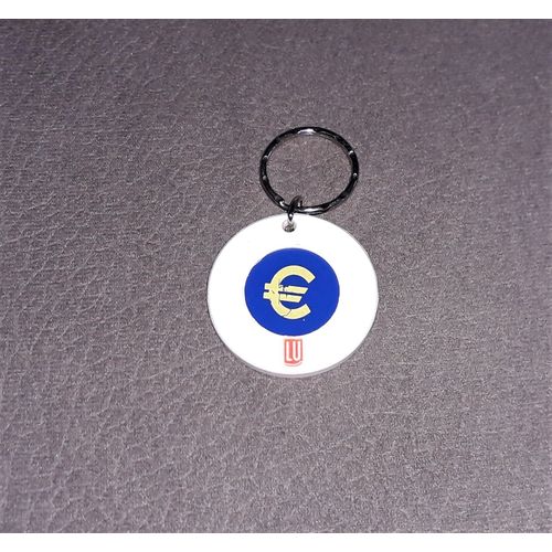 Porte-Clés Publicitaire "Lu" Avec Porte Jeton De Caddie
