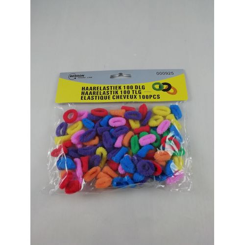 2x Paquet De 100 Chouchou Élastiques Attache Cheveux Multicolores Enfant Fille