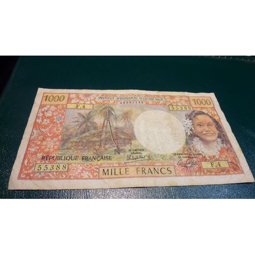 Tahiti - Papeete = Billet De 1000 Francs, Institut D'émission D'outre Mer , Série F.4 N° 08055388