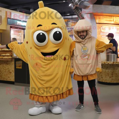Personnage De Costume De Mascotte Redbrokoly Tan Lasagna Habillé D'un Sweat À Capuche Et De Porte-Clés