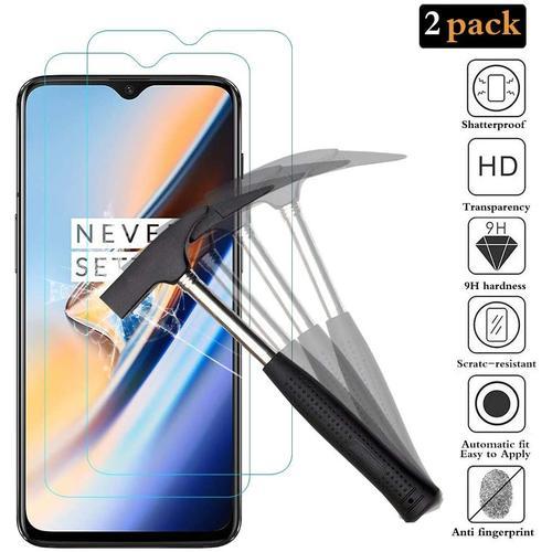 Oneplus 6t Verre Trempé [2 Pièces], Oneplus 6t Verre Trempé Protecteur D'écran, [Couverture Complète] [Sans Bulles] [Dureté 9h] [Crystal Clear] Verre Trempé Oneplus 6t/Oppo F9 (6.4 Pouces)