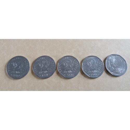 Lot De Pièces De 2 Francs, 1980,1981,1993, 2000,
