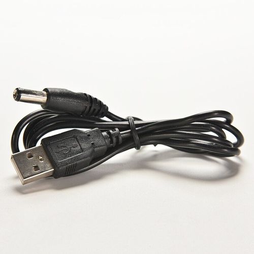 Noir USB 2.0 à DC 5.5mm X 2.1mm 80 cm USB à cordon d'alimentation câble fil ligne de données électroniques accessoires 1 pièces