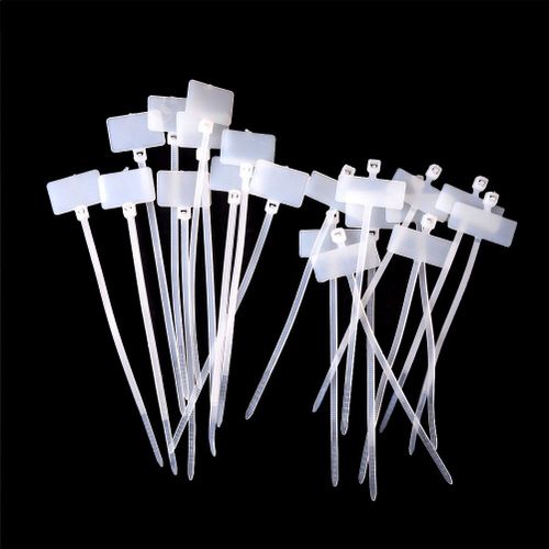 Étiquettes de marque en Nylon en plastique étiquette autocollant câble attaches Zip RJ45 RJ12 attaches de câble en Nylon libérables organisateur de fil 100 Pcs/lot
