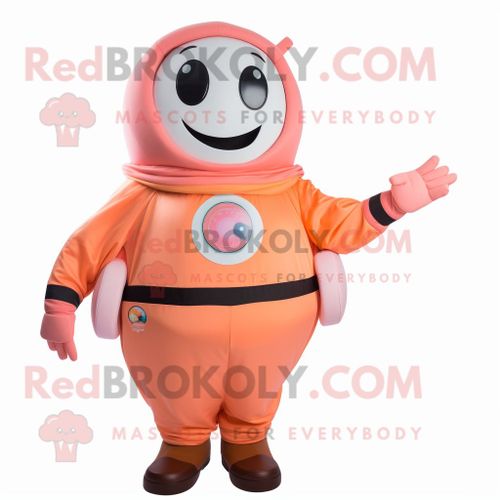 Personnage De Costume De Mascotte Redbrokoly D'astronaute De Pêche Vêtu D'une Jupe Longue Et De Montres Intelligentes