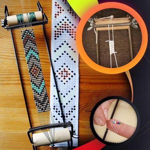 Bricolage Bois Tissage Perles Métier À Tisser Kit Pour Bijoux Bracelet À La Main Machine À Tricoter Bois Alliage Matériel Hks99