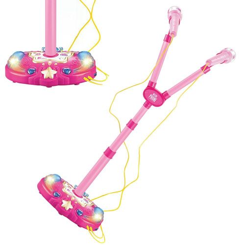 Instrument De Musique Filles Son Éducation Précoce Maison Avec Cadeau Léger Support Réglable Double Microphone Enfants Apprentissage Karaoké Jouet
