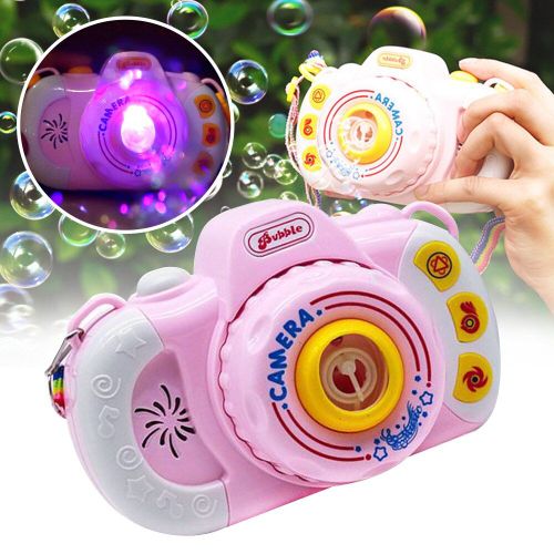 Jouet En Plastique Mignon D'enfants De Cadeaux De Machine À Bulles Électrique De Divertissement À La Maison Avec L'appareil-Photo Automatique À Piles De Musique Légère Formé