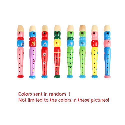 Enfants En Bois Maison Petite Enfance Développement Du Cerveau Instrument De Musique Cadeaux Drôles Piccolo Couleur Aléatoire Jouet Éducatif