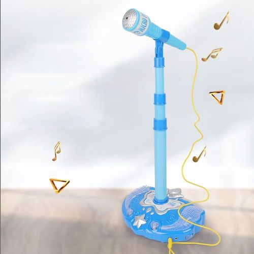 Enfants Support Réglable Karaoké Connecter Le Téléphone Microphone Musique Microphone Fête Jouets Instrument De Musique Avec Effet De Lumière Cadeau