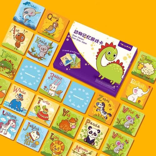 52 Pièces/Ensemble Enfants Jouets D'apprentissage Cartes D'activité Alphabet Mots Animaux Jeu De Mathématiques Début Anglais Jouets Éducatifs Pour Les Enfants