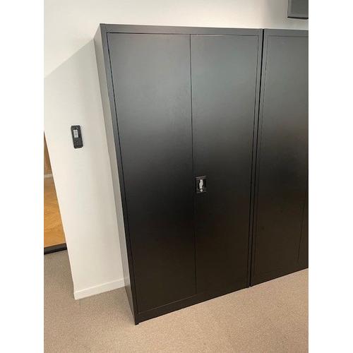 Tectake Armoire De Bureau Métallique 90 X 40 X 180 Cm Avec Serrure Avec 5 Compartiments Pour Classeur Rangement Documents Industriel Meuble 2 Portes, 4 Étagères Réglables En Hauteur