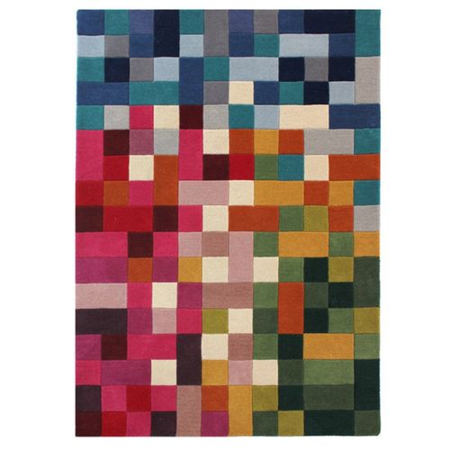 Tapis De Salon En Laine Fait Main Lutece 120x170 Cm Multicolore - Novatrend