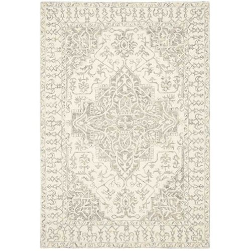 Tapis Classique Laine À Motifs Bondi 200x290 Cm Beige Clair - Novatrend