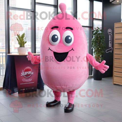 Personnage De Costume De Mascotte Redbrokoly De Shakshuka Rose Habillé D'une Veste De Costume Et De Cravates