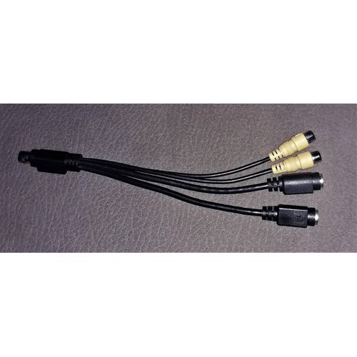 Adaptateur / Connecteur Audio Vidéo Fiche Din 9 broches - 2 RCA femelles et 2 Fiches Din 4 broches