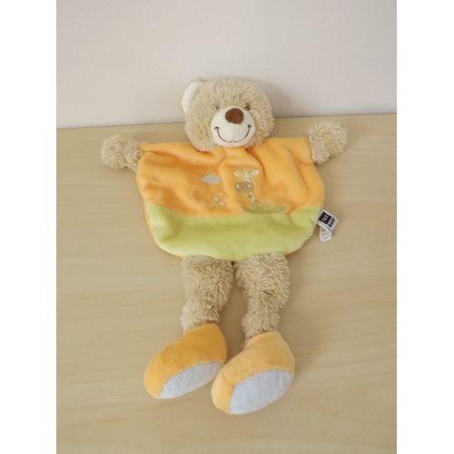 Doudou Ours Beige Jaune Vert Girafe Tex