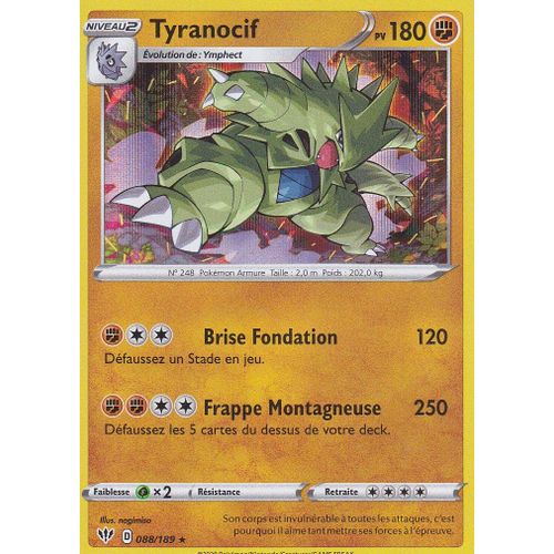 Carte Pokemon - Tyranocif - 88/189 - Holo-Rare - 180pv - Épée Et Bouclier 3 Ténèbres Embrasées