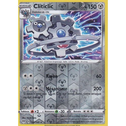 Carte Pokemon - Cliticlic - 127/189 - Holo-Reverse - Épée Et Bouclier 3 Ténèbres Embrasées