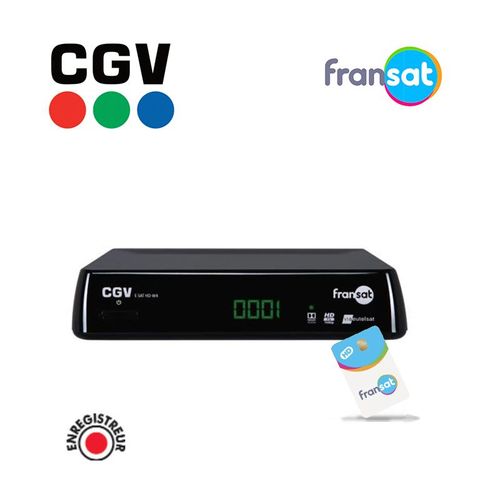 CGV DÉCODEUR SATELLITE HD E-SAT HD-W4 (AVEC CARTE FRANSAT)