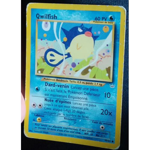 Qwilfish ( Qwilfish ) 49/64 Set Neo Revelation 1ère Édition Eng