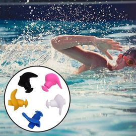 5 Paires Bouchons D'oreille En Silicone Souple Étanche À La Poussière Bouchons D'oreilles Étanche À L'environnement Plongée Sports Nautiques Natation Accessoires