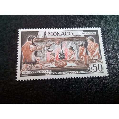 Timbre Monaco Yt 943 Bénédiction Des Biscuits De Noël 1973 ( 0300804 )