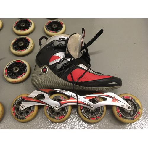 Rollers De Course K2 Softboot Pointure 43,5 + 8 Roues Bonus 100 Mm