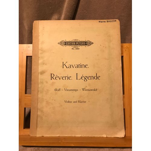 Recueil Partition Violon Piano Raff Vieuxtemps Wieniawski Peters N°3383