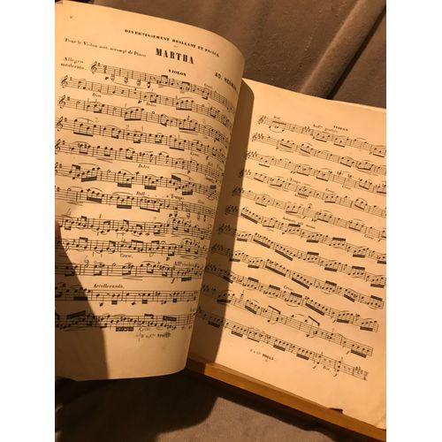Flotow Martha Divertissement Progressif Violon Piano Ad Hermann Éditions Brandus