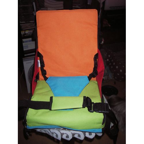 Bébé Voyage Bagage De Rehausseur Siège Pliant Chaise Haute Portable Harnais De Sécurite Multicolore, Marque King Bean, Poche Filet Au Dos,