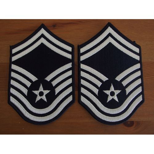 Paire D'écussons Anciens Usaf Senior Master Sergeant