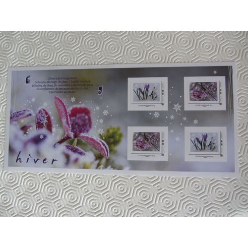 Collector De 4 Timbres Lettre Prioritaire À Validité Permanente "Les Exclusifs Fleurs D'hiver"