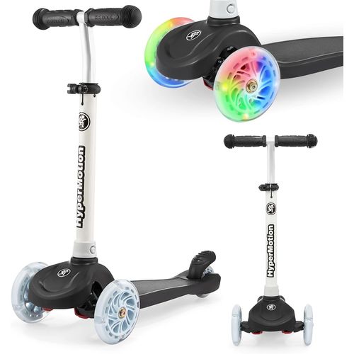 Trottinette 3 Roues Enfant +3 Ans 50kg Max, Trottinette D'équilibre, Socle Antidérapant, Frein, Hauteur Réglable 55- 70 Cm Roues Lumineuses Led