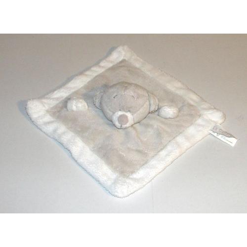 Doudou Ours La Galleria Doudou Plat Beige Blanc