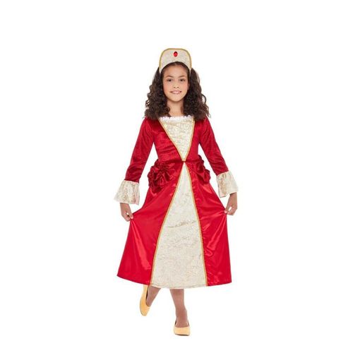 Déguisement Princesse Tudor Rouge Pour Fille (Taille 10-12a)